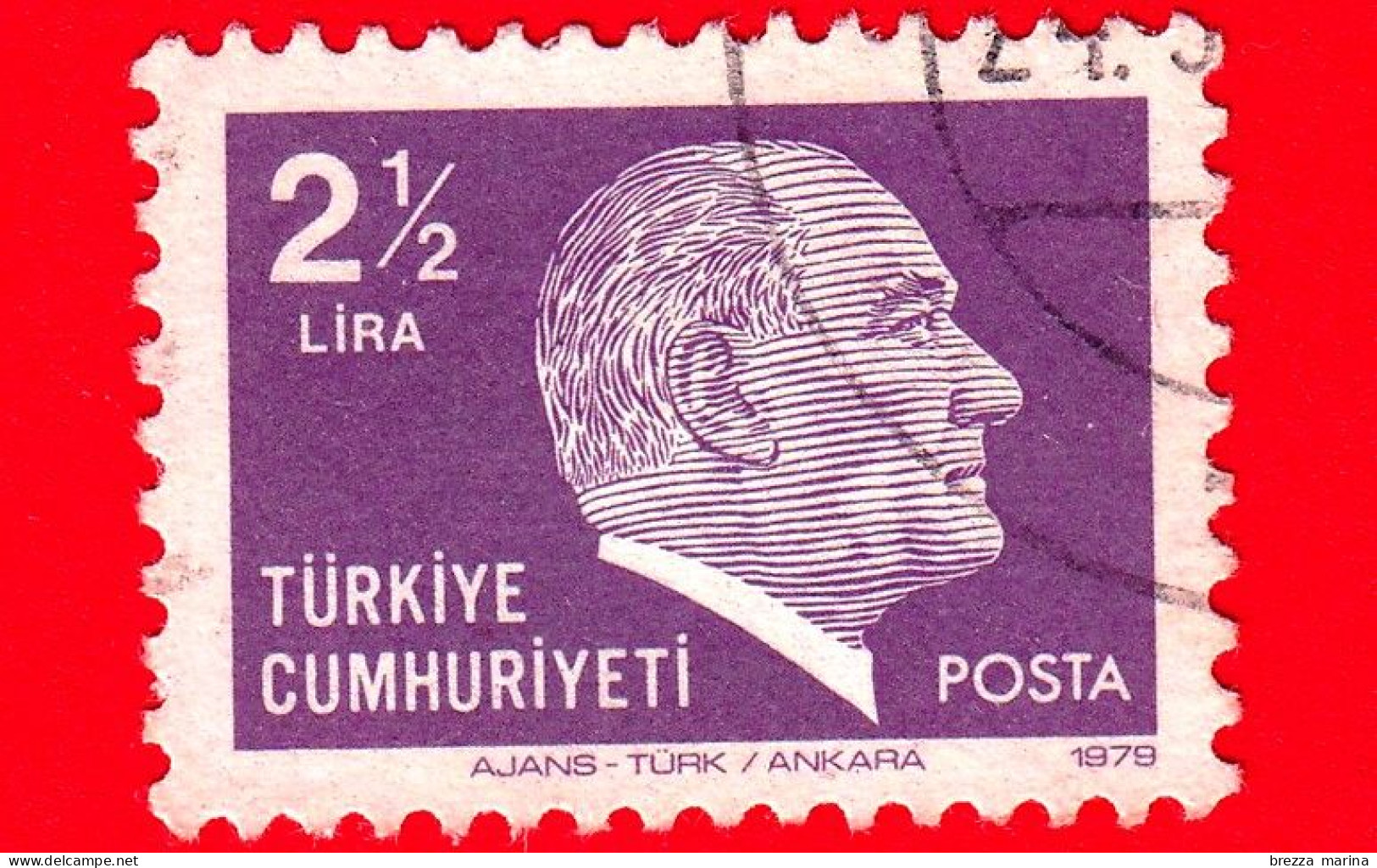 TURCHIA - Usato - 1979 - Kemal Ataturk - Definitive (1979-1981) - 2 ½ - Used Stamps