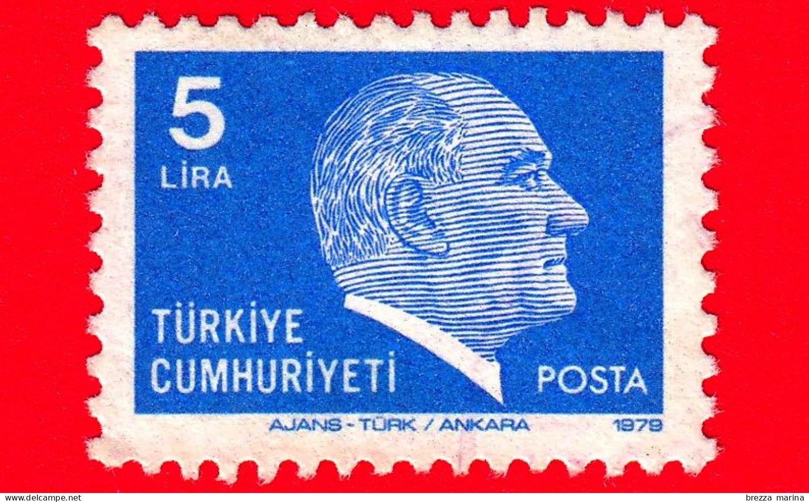 TURCHIA - Usato - 1979 - Kemal Ataturk - Definitive (1979-1981) - 5 - Gebruikt