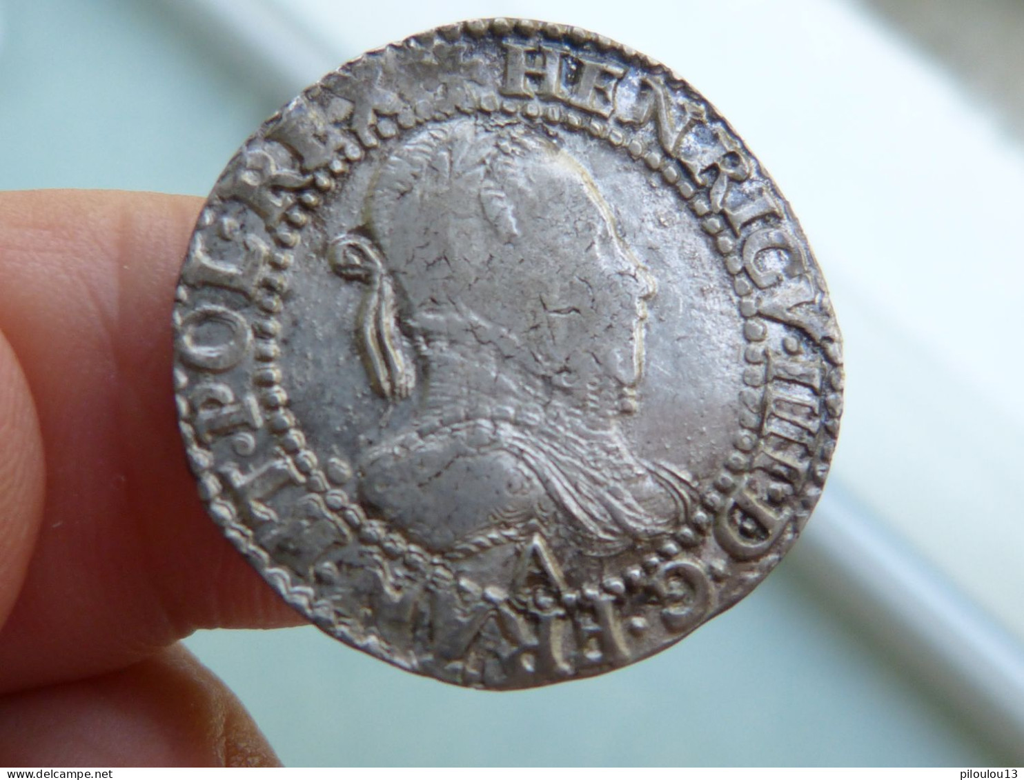 1/2 Franc D'Henri III De 1587 A (Paris) Col Fraisé - 1574-1589 Enrico III