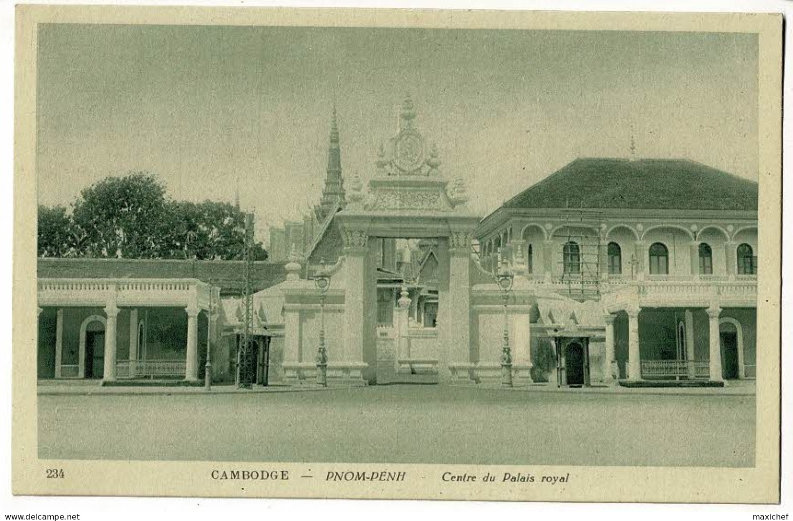 Cambodge - Pnom-Penh - Centre Du Palais Royal (échaffaudage De Fortune) Circulé Sous Enveloppe, Sans Date - Cambodge