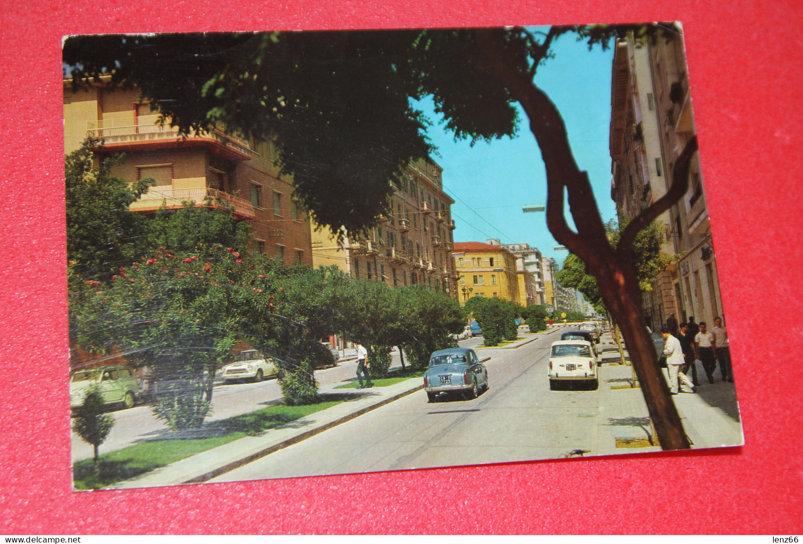 Cagliari Via Dante + Auto 1969 - Autres & Non Classés
