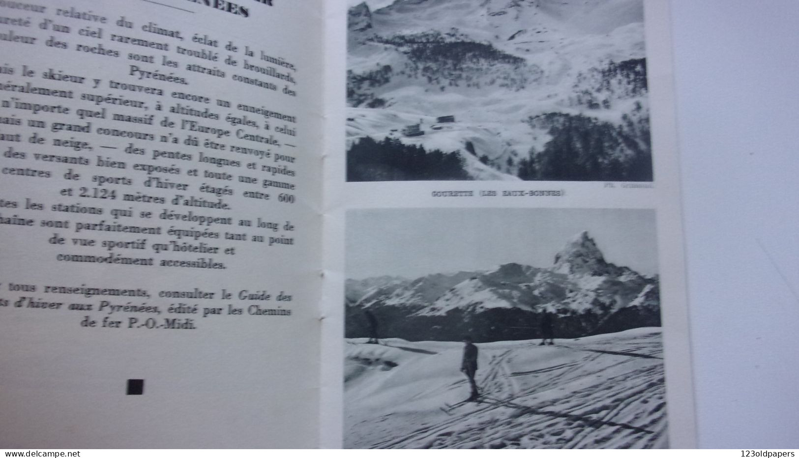 1935  P O MIDI  LES SPORTS D HIVER AUX PYRENEES - Dépliants Touristiques