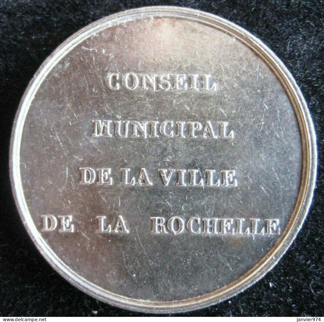 Jeton Argent Conseil Municipal De La Ville De La ROCHELLE 1836, Par CAQUE - Professionals/Firms