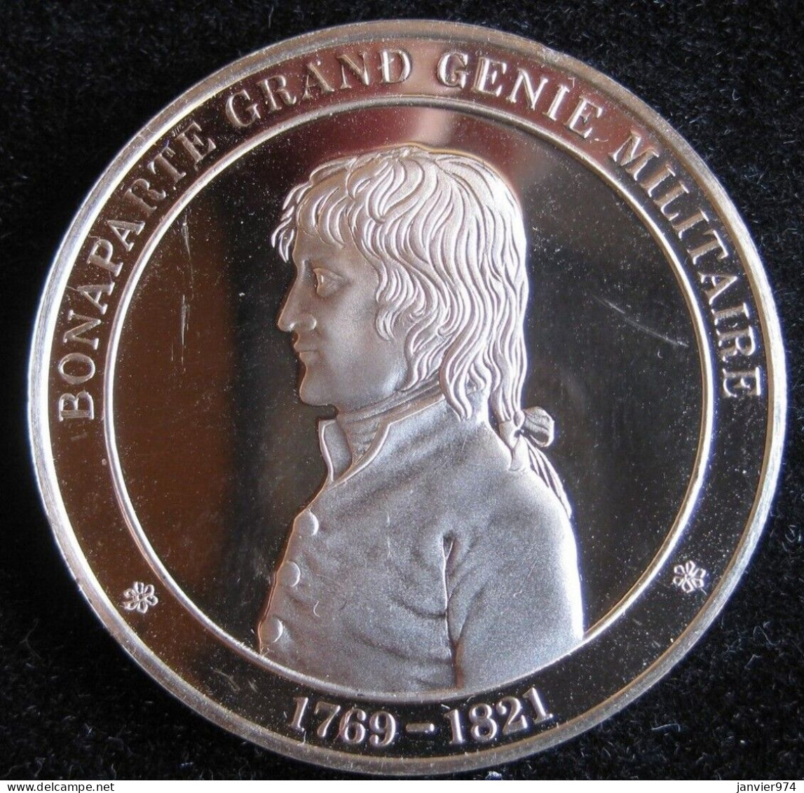 Médaille Argent Napoléon I. Bonaparte Grand Génie Militaire, Histoire De France - Royal / Of Nobility