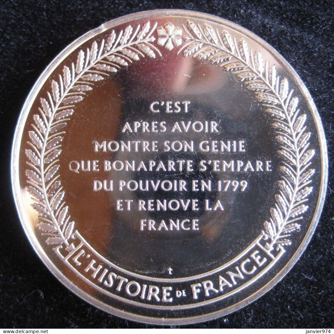 Médaille Argent Napoléon I. Bonaparte Grand Génie Militaire, Histoire De France - Royaux / De Noblesse