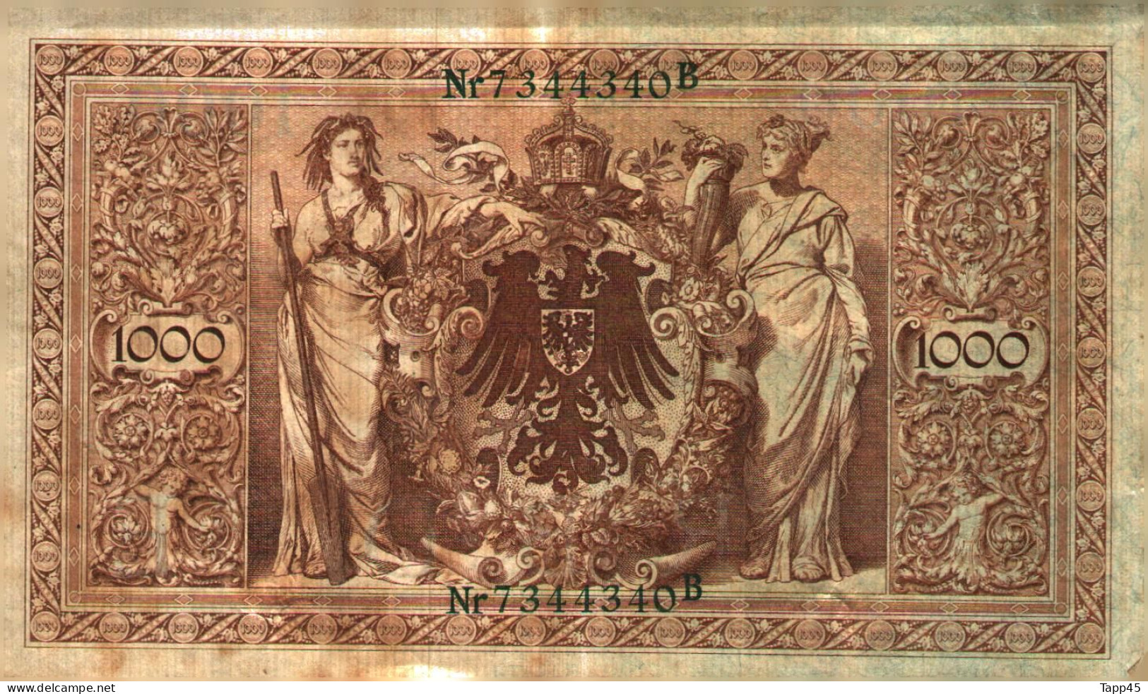Billet > Allemagne > Voir Le Scan >  Reichsbanknote >1910>1 000 Mark Vert > Réf:C 04 - 1000 Mark