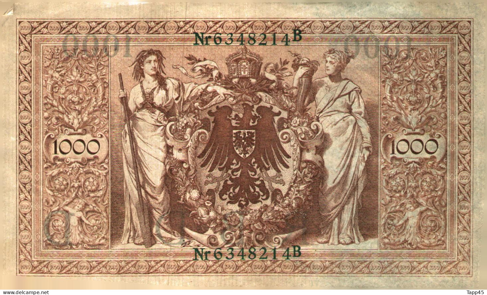 Billet > Allemagne > Voir Le Scan >  Reichsbanknote >1910>1 000 Mark Vert > Réf:C 04 - 1000 Mark