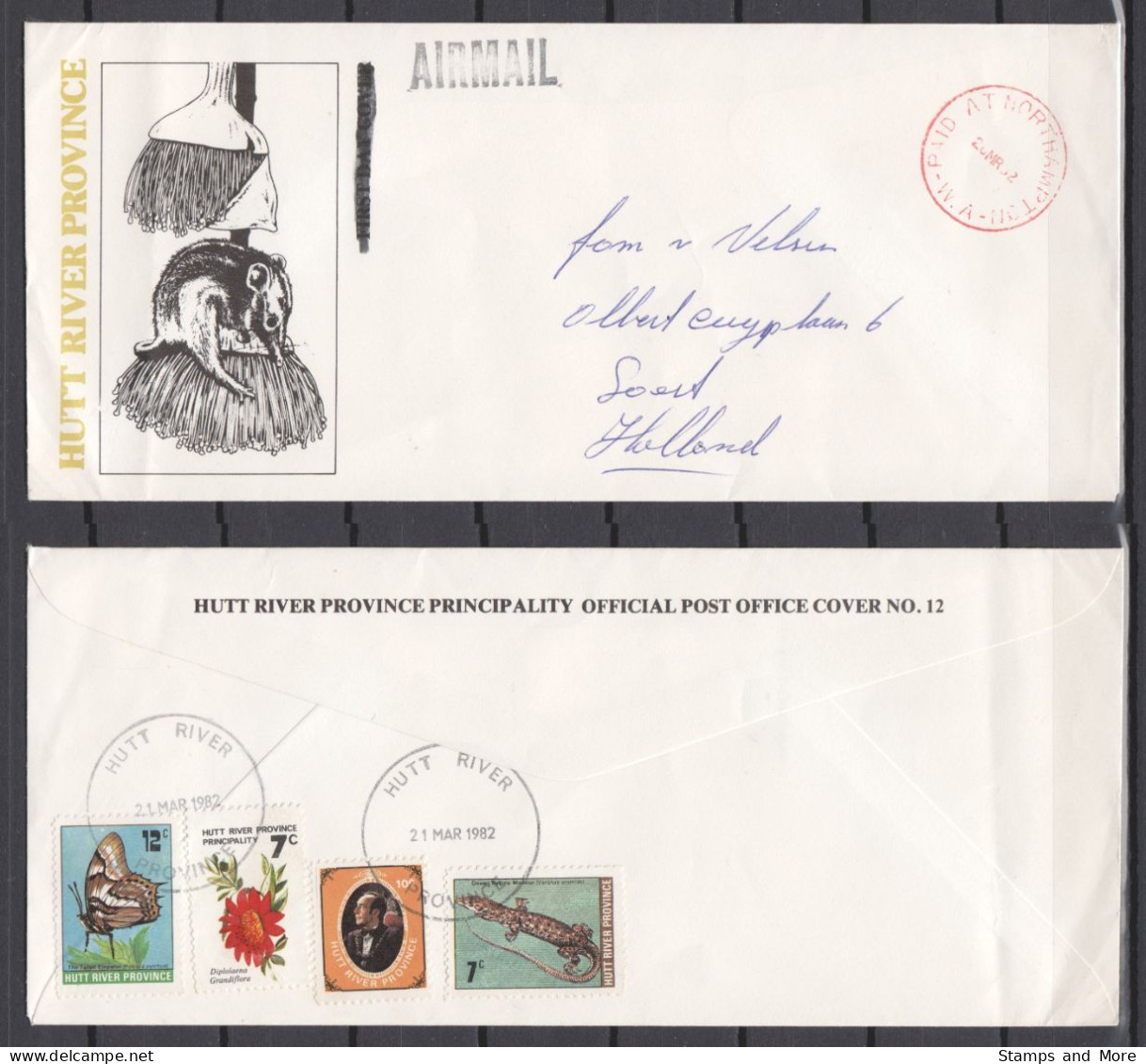 Hutt River Province Principality - RARE 1982 COVER - Werbemarken, Vignetten