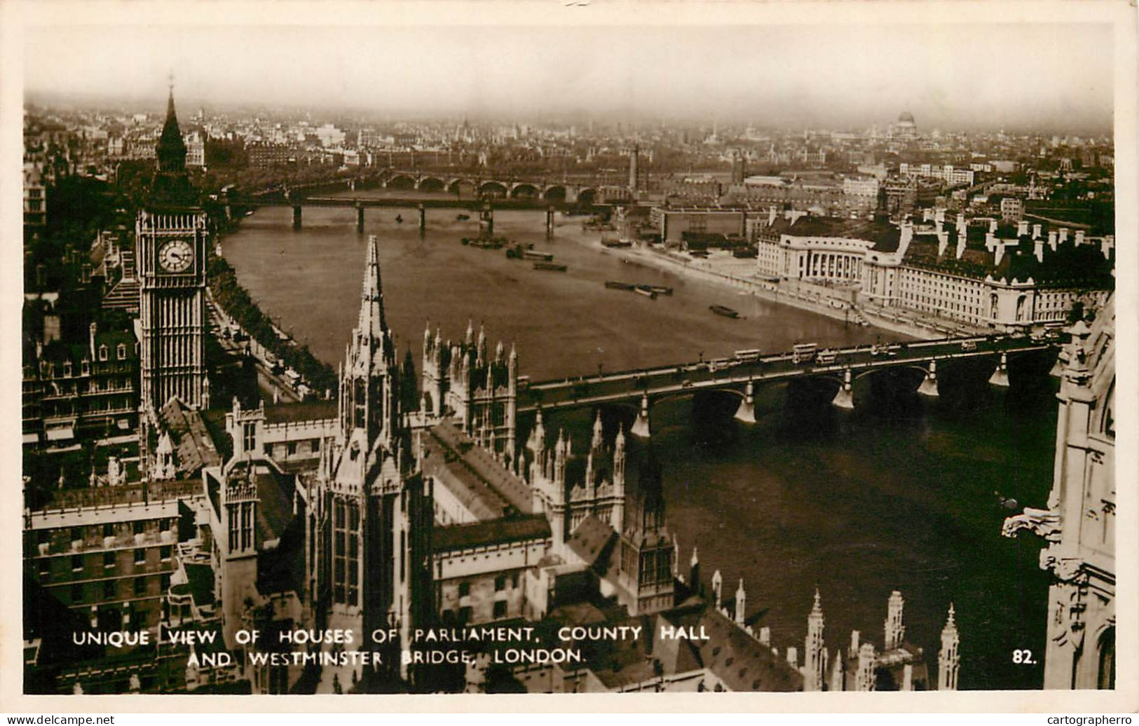 England London Cityscape Houses Of Parliament & Bridges Of The Thames - River Thames