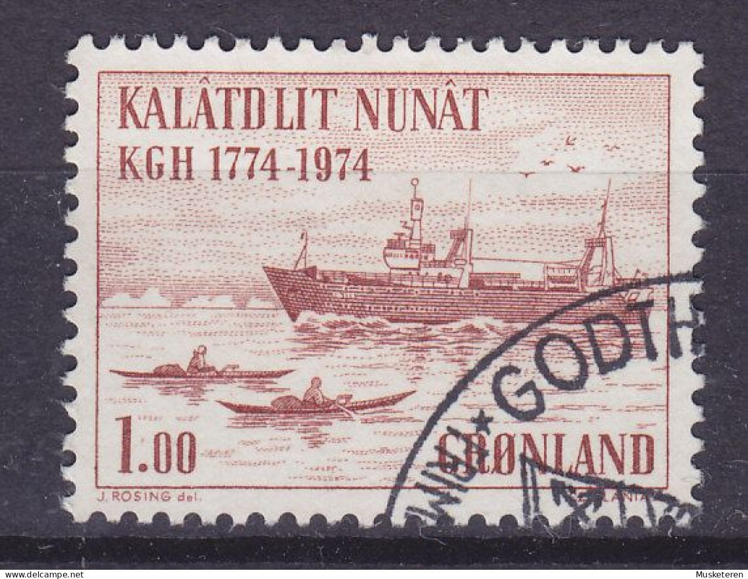 Greenland 1974 Mi. 88, 1.00 Kr Königlicher Grönländischer Handel (KGH) Trawlerfischerei (Cz. Slania) - Used Stamps