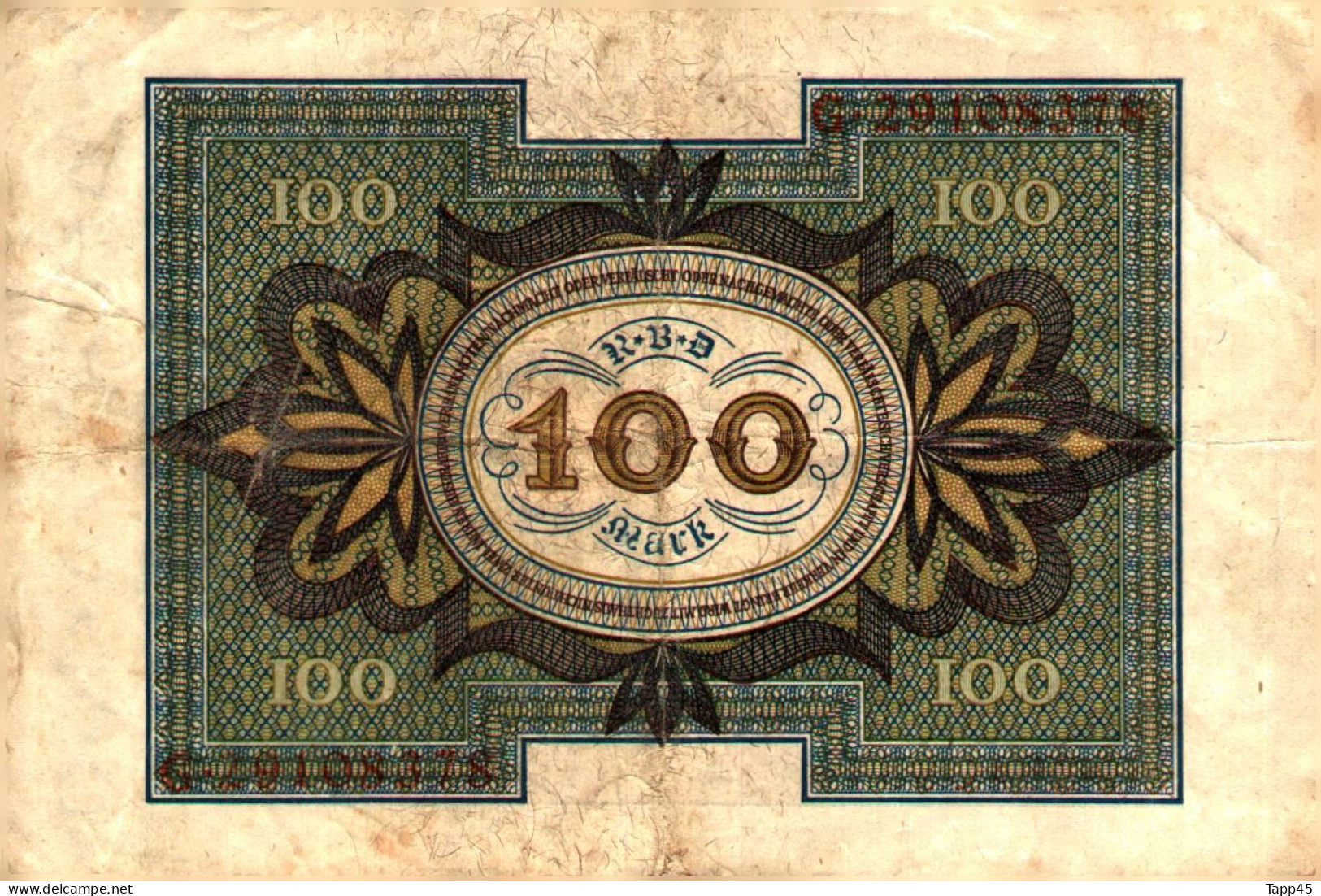 Billet > Allemagne > Voir Le Scan >  Reichsbanknote >1920 > 100  Mark  > Réf:C 04 - 100 Mark