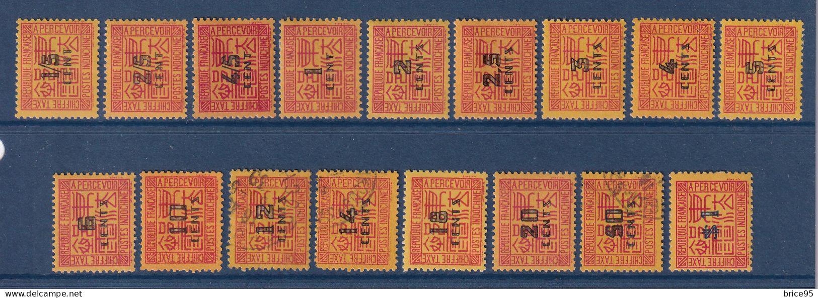 Indochine - Taxe - YT N° 57 à 73 - Neuf Avec Charnière Et Oblitéré - Manque N° 74 - 1931 à 1941 - Portomarken