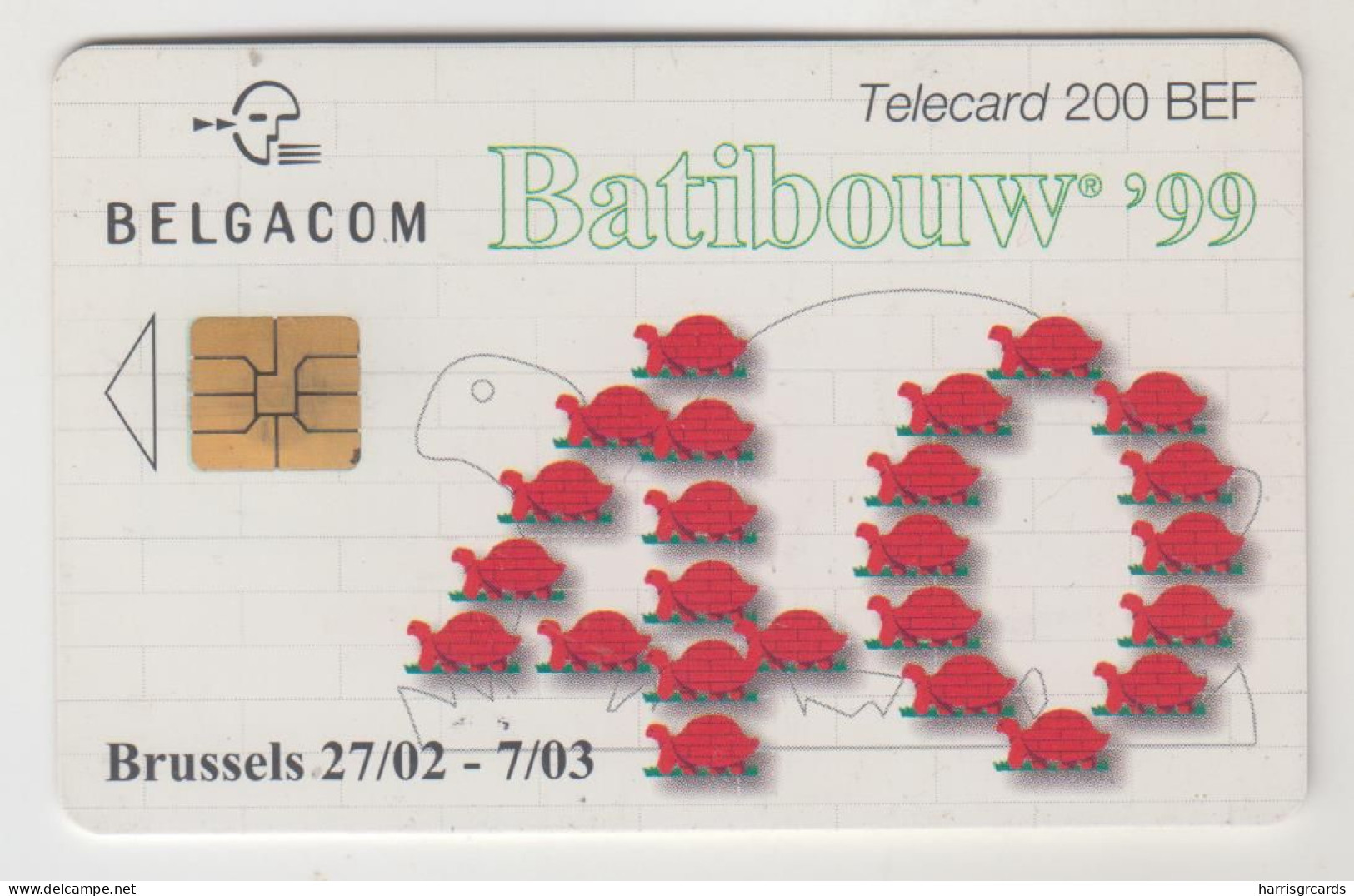 BELGIUM - Batibouw , 200 BEF, Tirage 100.000, Used - Avec Puce