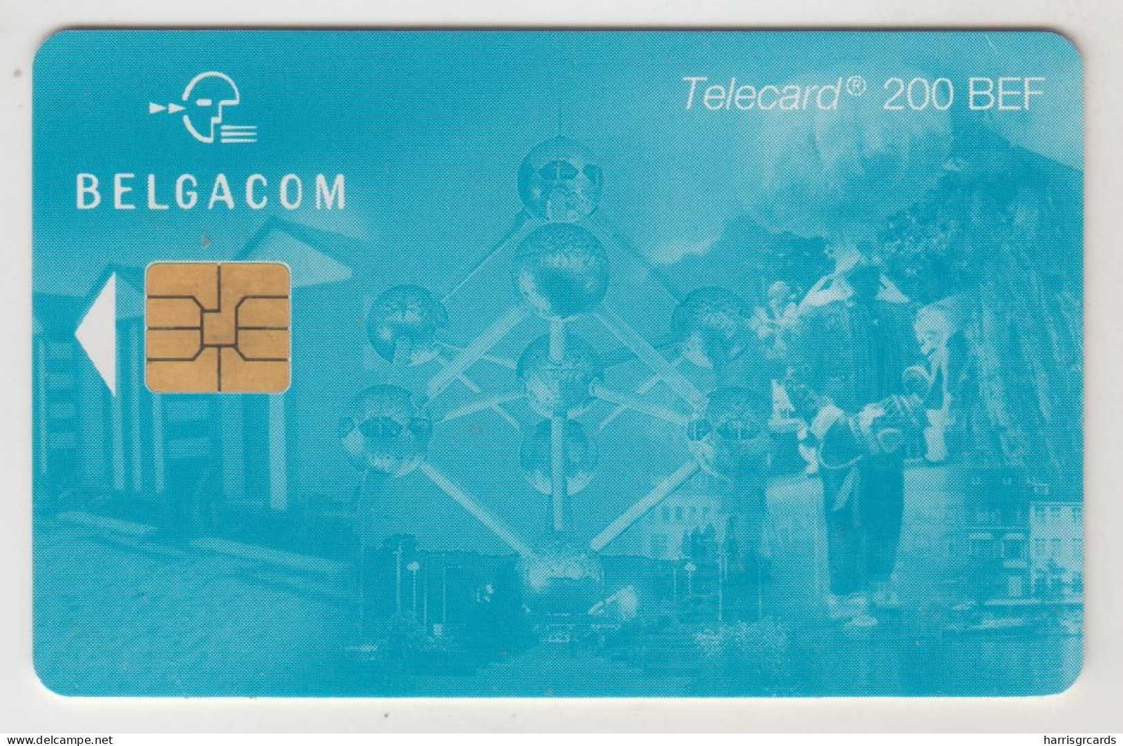 BELGIUM - Atomium 200, 200 BEF, Tirage 200.000, Used - Met Chip