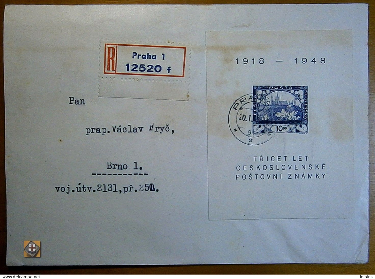 1948 Czechoslovakia 558 (Block 11 On Cover) - Covers