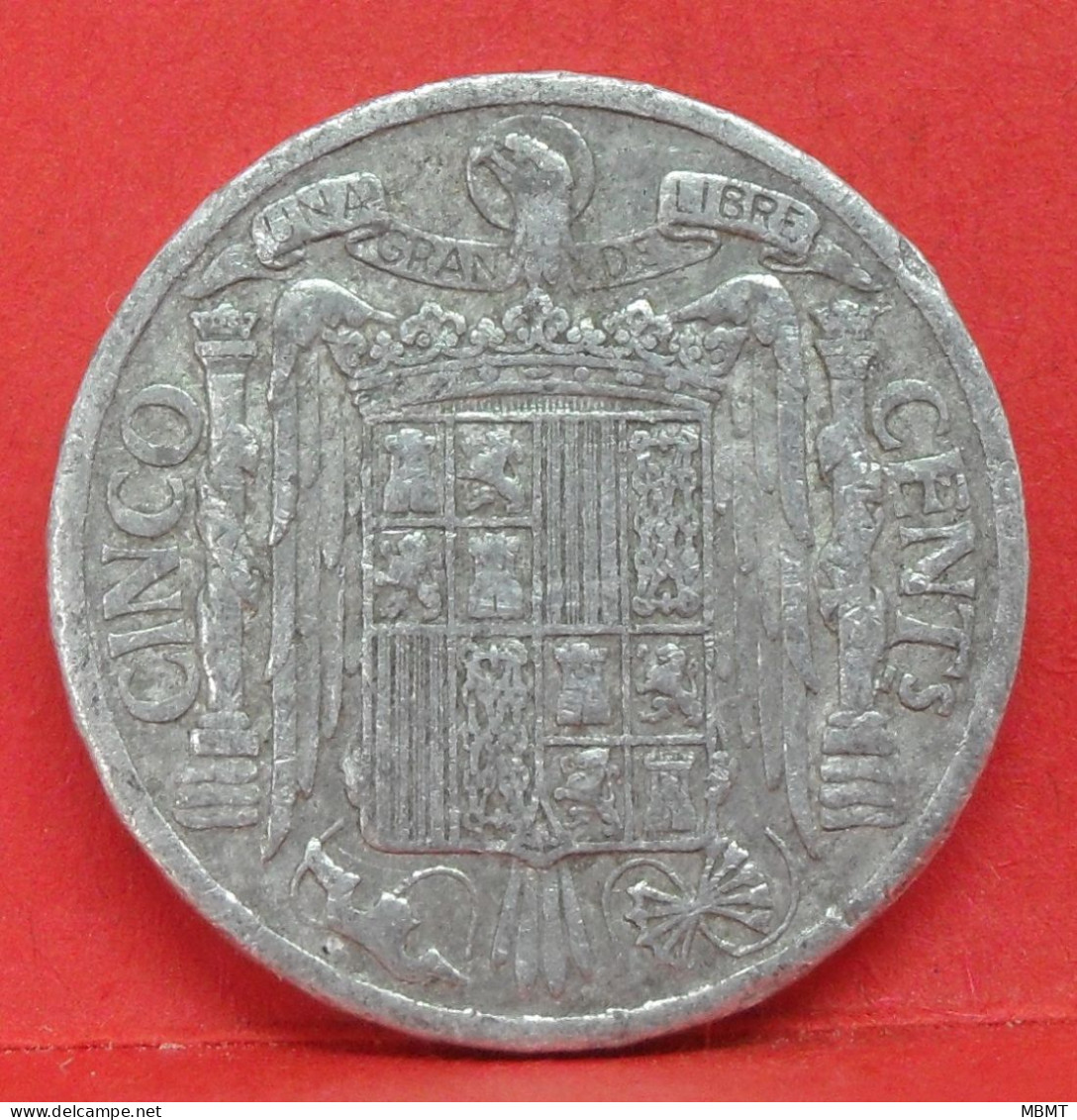 5 Centimos 1941 - TB - Pièce Monnaie Espagne - Article N°2202 - 5 Centiemen