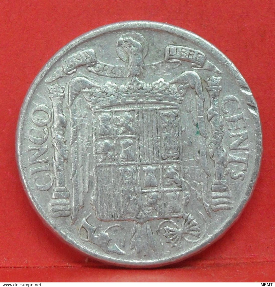 5 Centimos 1941 - TTB - Pièce Monnaie Espagne - Article N°2203 - 5 Centimos