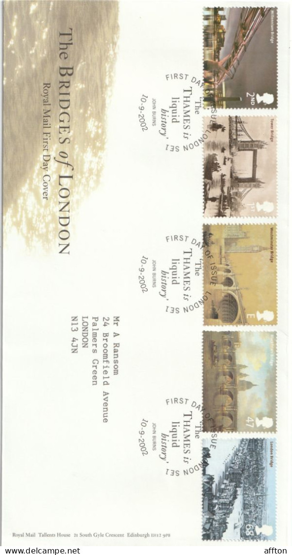 Great Britain 2002 FDC - 2001-2010 Decimal Issues