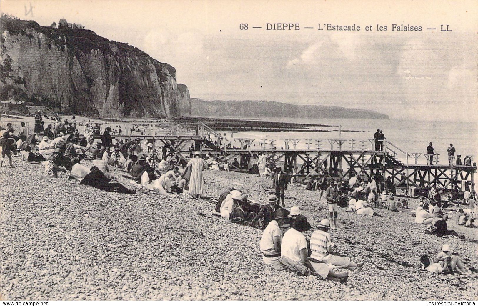 FRANCE - 76 - DIEPPE - L'Estacade Et Les Falaises - LL - Carte Postale Ancienne - Dieppe