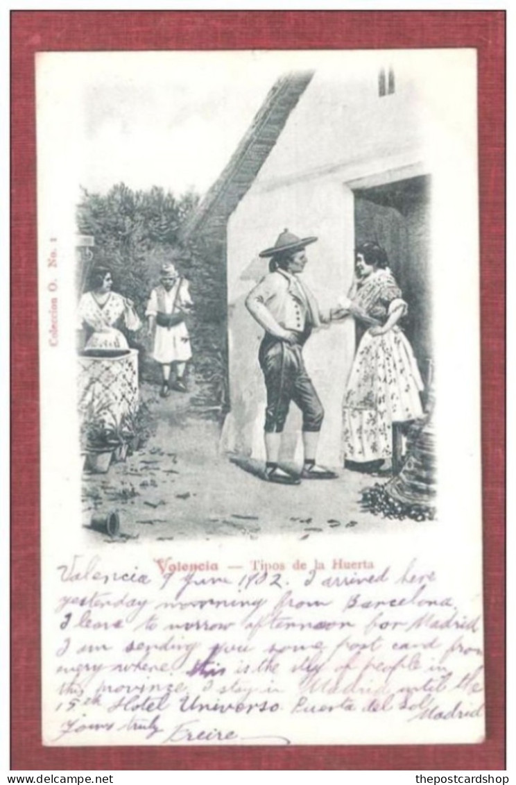CIRCULADO SPAIN ESPANA VALENCIA TIPOS DE LA HUERTA COLLECTION O Nº2 DOS NON DIVISE - Valencia