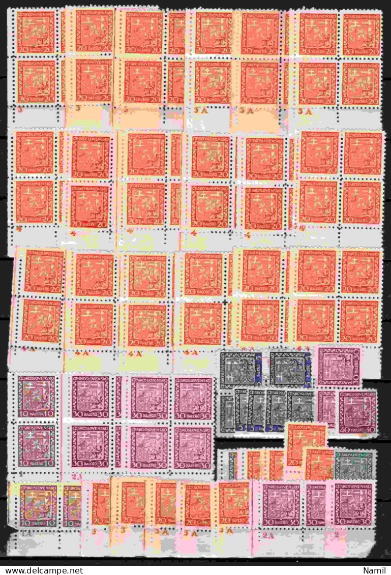 **/* Tchécoslovaquie 1929 Lot Avec Timbres Neufs, Qq Avec Trace De Charniere Ou Pd De Gomme - Collections, Lots & Séries