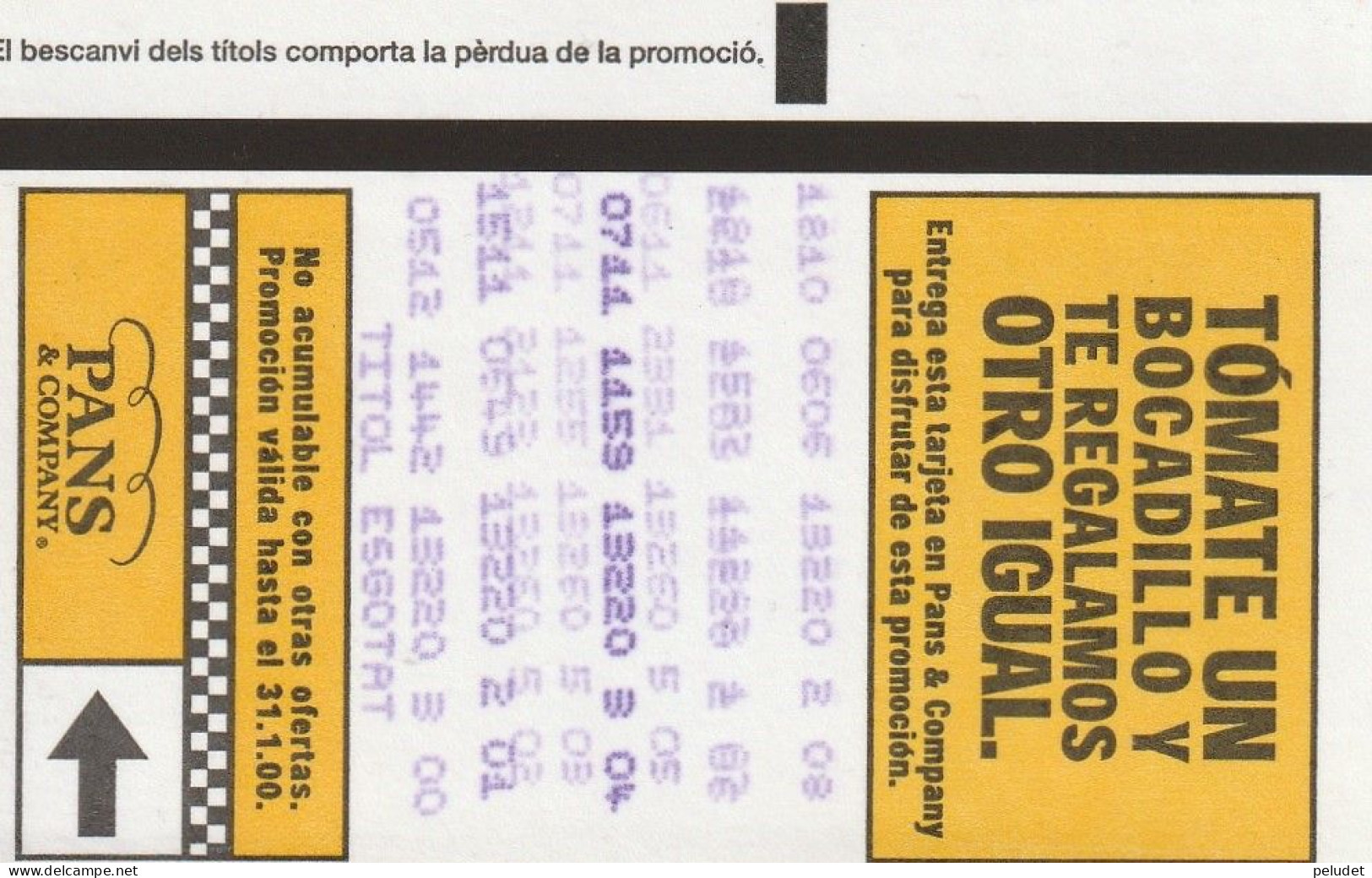 Ticket  Metro Subway Barcelona TMB - ATM - 1999-2000? - Europa