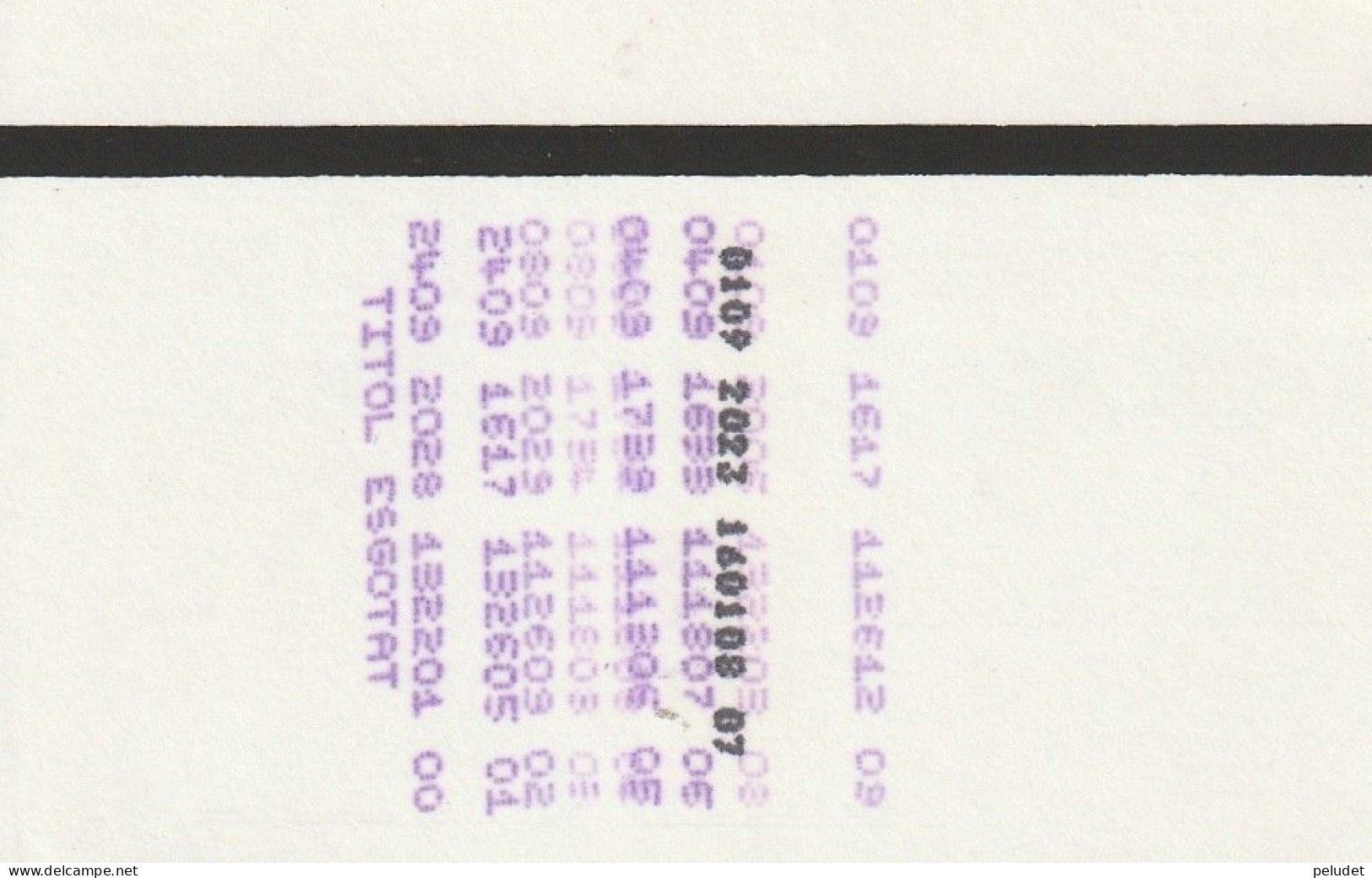 Ticket Metro Subway Barcelona M TMB - 1997? - Europa