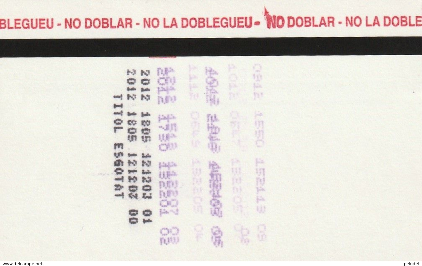 Ticket Metro Subway Barcelona M TMB - 1997? - Europe