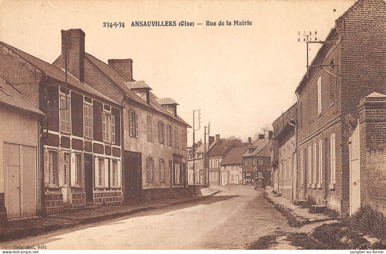 CPA 60 ANSAUVILLERS / RUE DE LA MAIRIE - Altri & Non Classificati