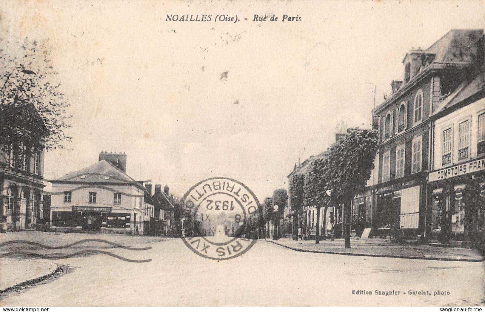 CPA 60 NOAILLES / RUE DE PARIS / CLICHE RARE - Altri & Non Classificati