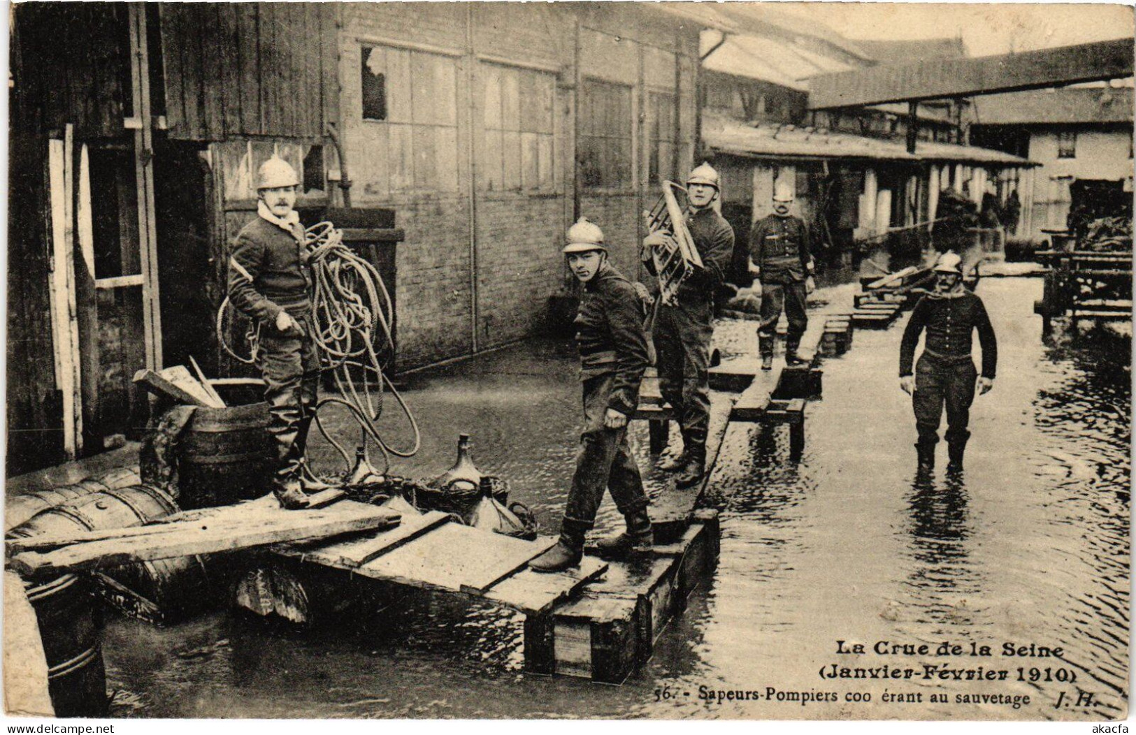 PC FIREFIGHTERS SAPEURS-POMPIERS DE PARIS INONDATIONS (a41132) - Sapeurs-Pompiers