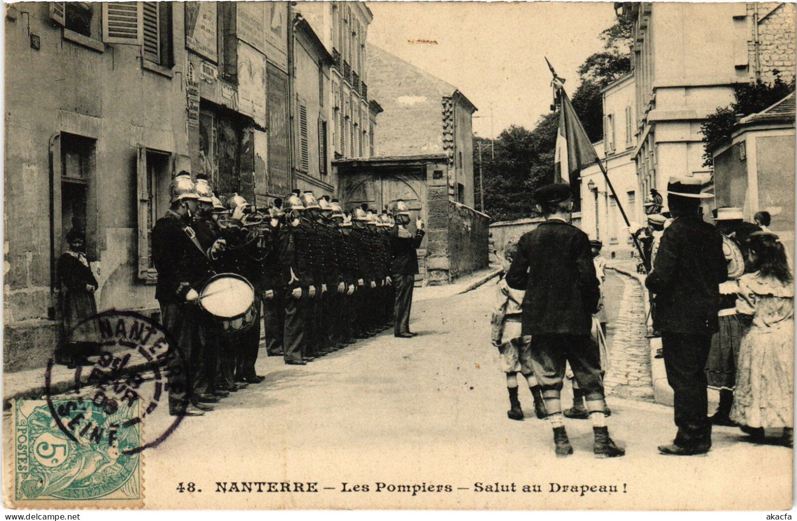 PC FIREFIGHTERS SAPEURS-POMPIERS DE NANTERRE SALUT AU DRAPEAU (a41137) - Sapeurs-Pompiers