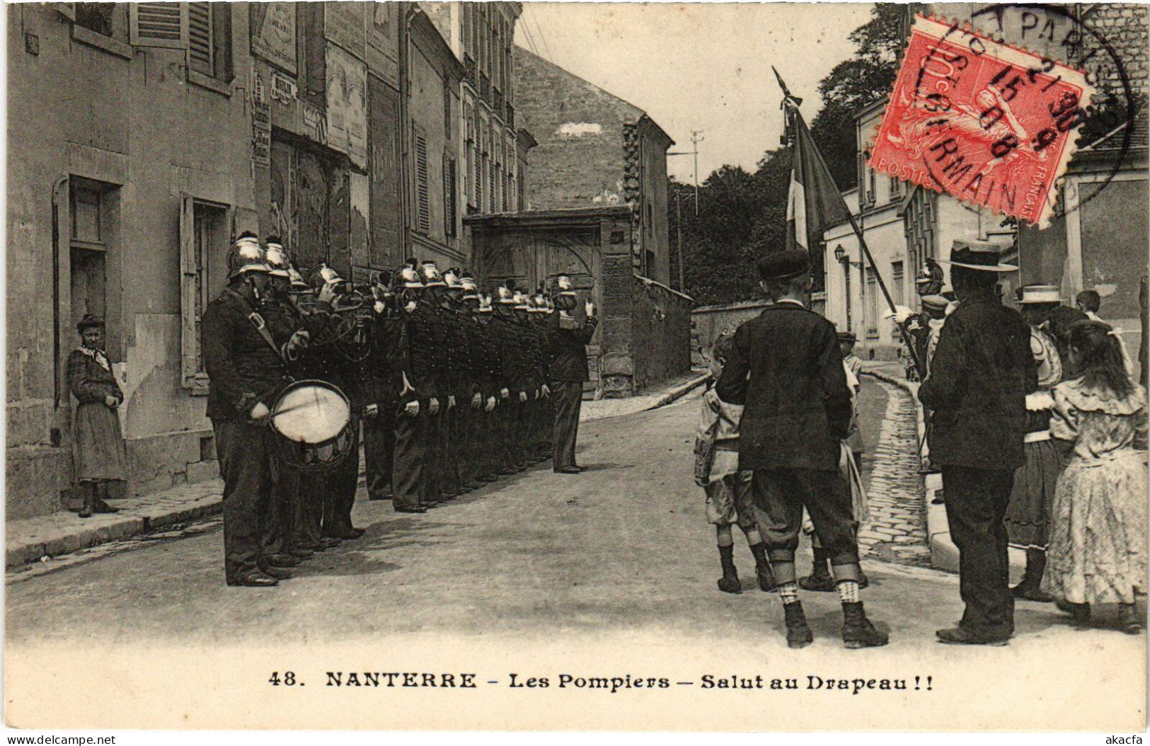 PC FIREFIGHTERS SAPEURS-POMPIERS DE NANTERRE SALUT AU DRAPEAU (a41138) - Sapeurs-Pompiers