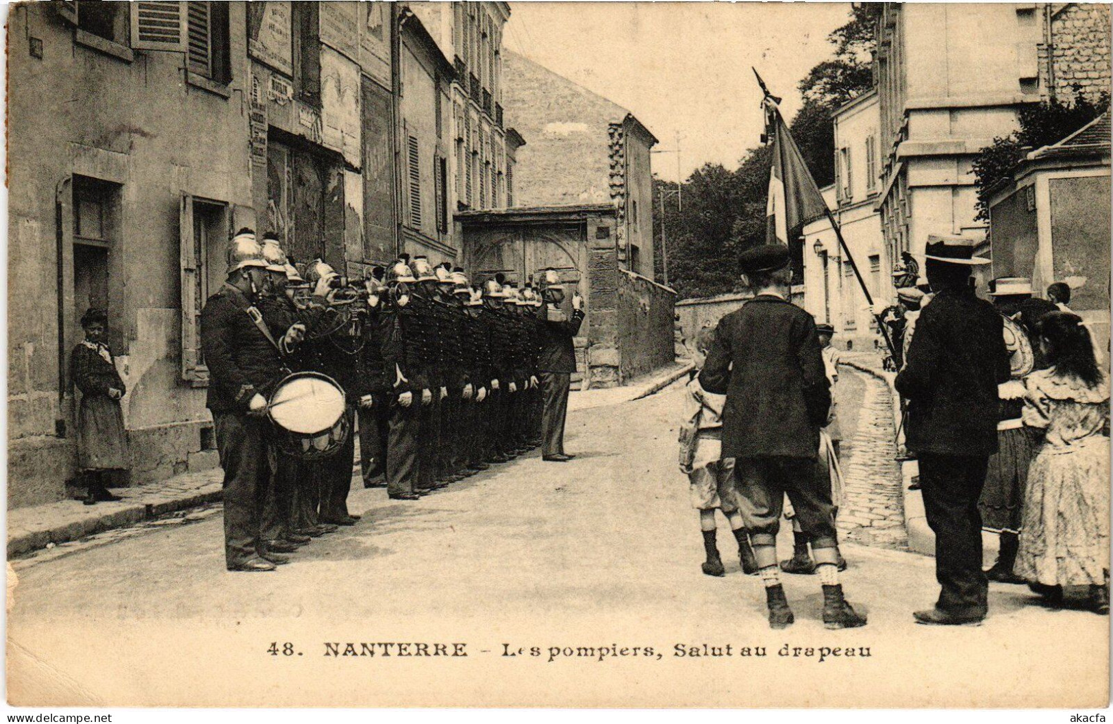 PC FIREFIGHTERS SAPEURS-POMPIERS DE NANTERRE SALUT AU DRAPEAU (a41140) - Sapeurs-Pompiers