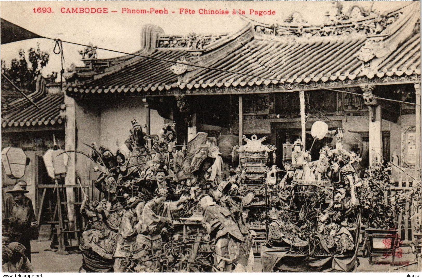 PC PHNOM-PENH FETE CHINOISE A LA PAGODE CAMBODIA INDOCHINA (a37801) - Cambodge