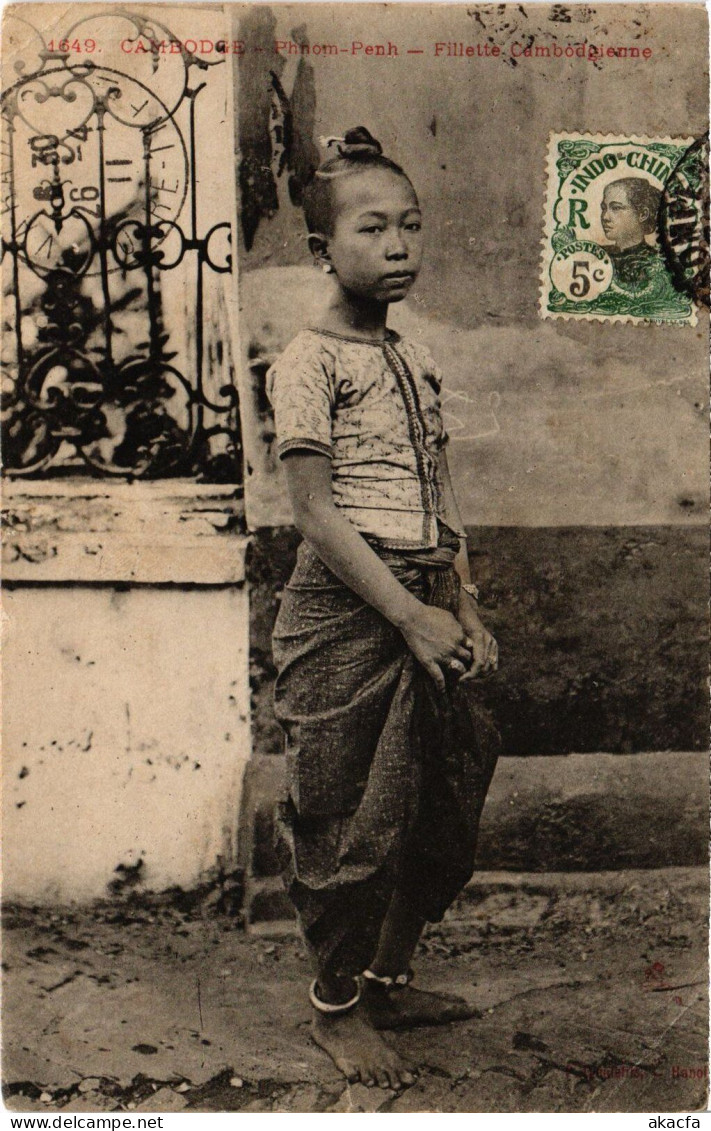 PC PHNOM-PENH PETITE CAMBODGIENNE ETHNIC TYPES CAMBODIA INDOCHINA (a37823) - Cambodge