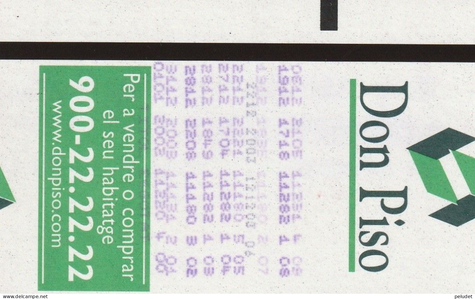 Ticket  Metro Subway Barcelona TMB - FGC - 1999-2000? - Europe