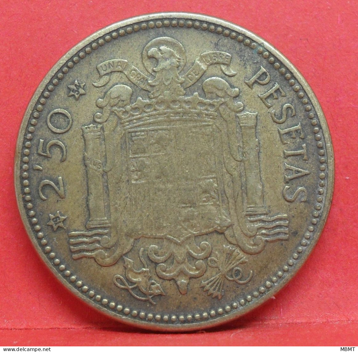 2.5 Pesetas 1953 étoile 54 - TTB - Pièce Monnaie Espagne - Article N°2322 - 2 Pesetas