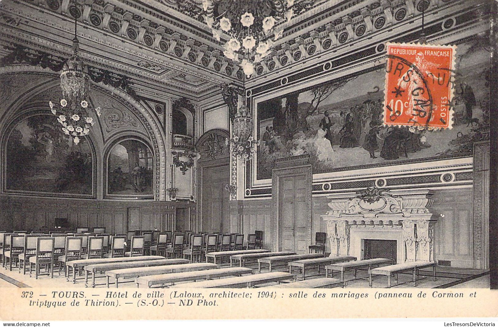 FRANCE - 37 - TOURS - Hôtel De Ville - Salle Des Mariages - Carte Postale Ancienne - Tours