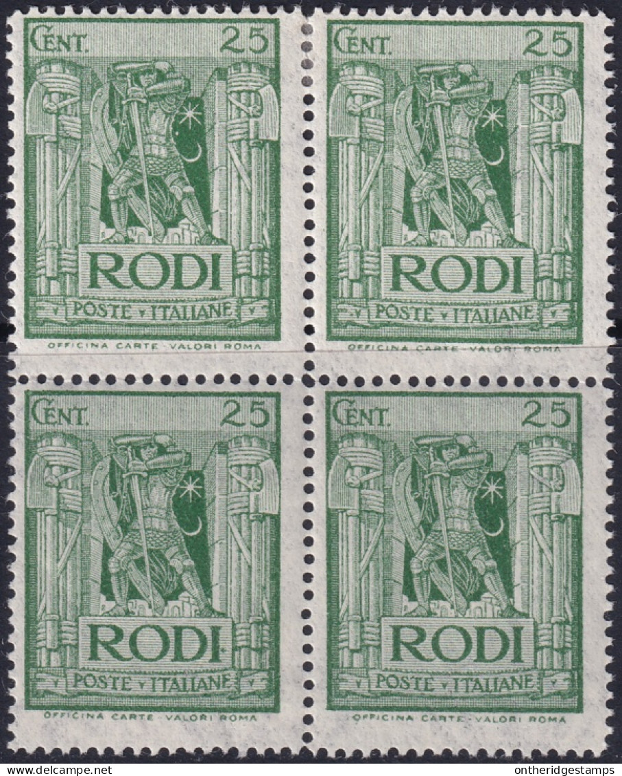 Italy Aegean Rhodes 1932 Sc 58 Egeo Rodi Sa 59 Block MH* - Aegean (Rodi)