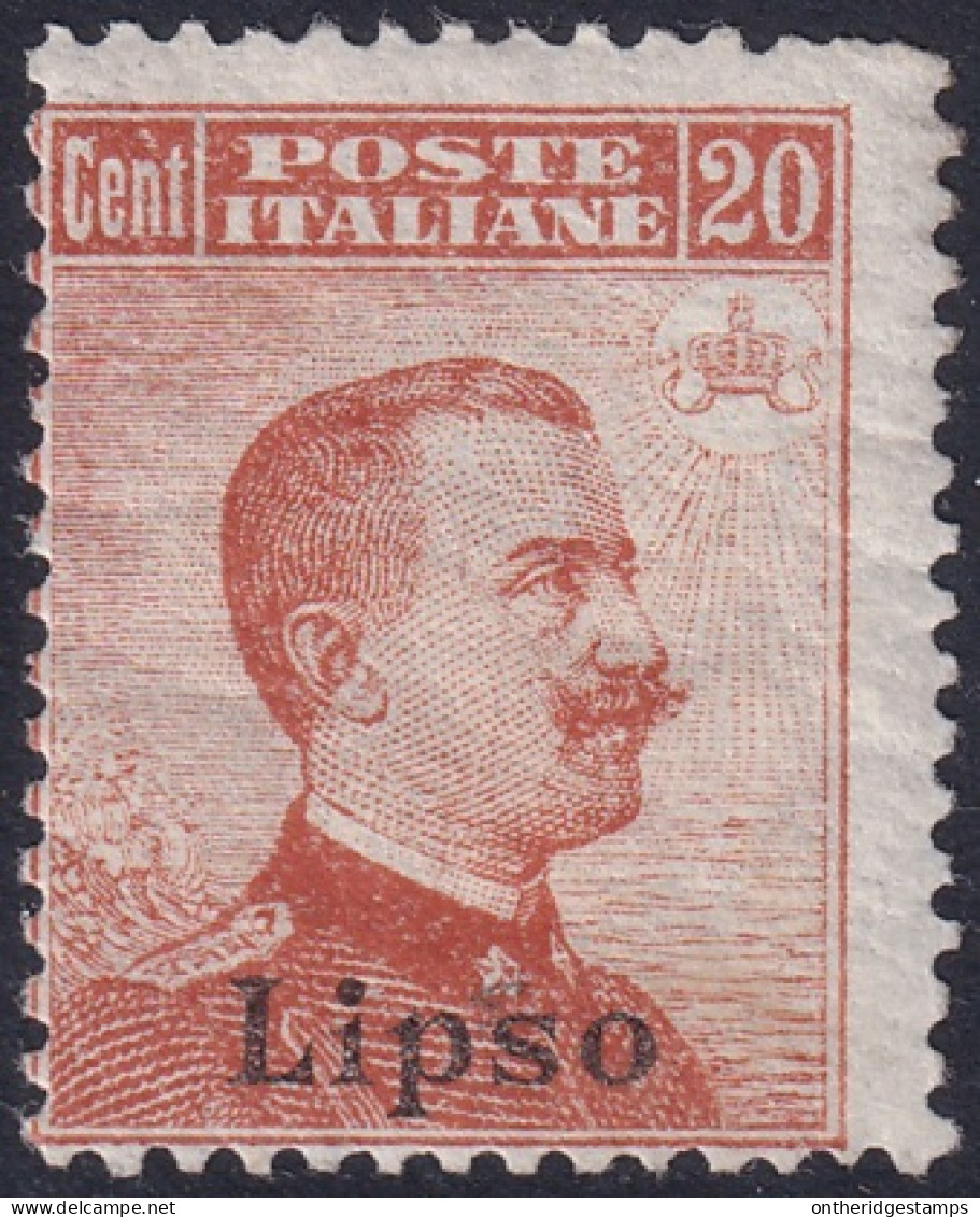 Italy Aegean Lisso 1917 Sc 10 Egeo Lipso Sa 9 MH* Crazed Gum Creasing - Egée (Lipso)