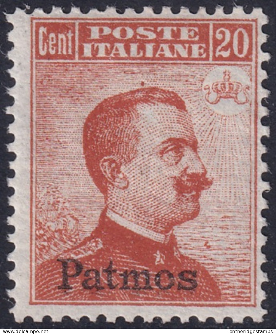 Italy Aegean Patmo 1917 Sc 10 Egeo Sa 9 MH* Crazed Gum - Egeo (Patmo)