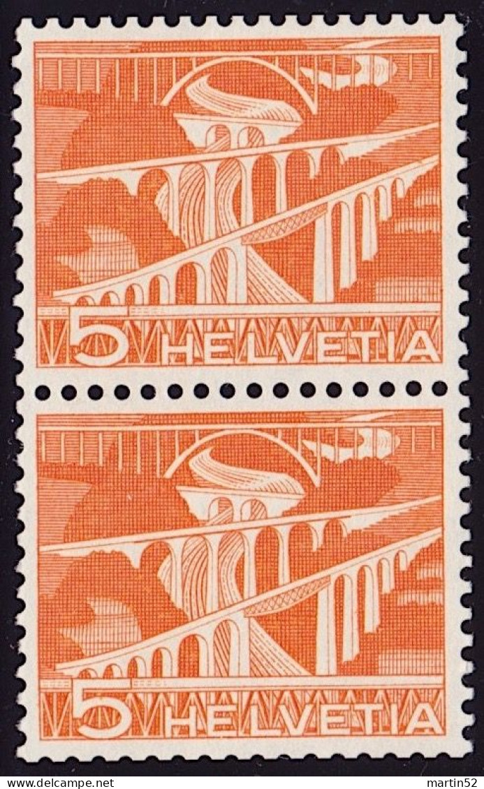 Schweiz Rolle Suisse Rouleaux Swiss Coil Sitterbrücke 1949: Zu 298RM.01 Mi 530RI Mit Avec N° M2810 ** MNH (Zu CHF 18.00) - Rollen