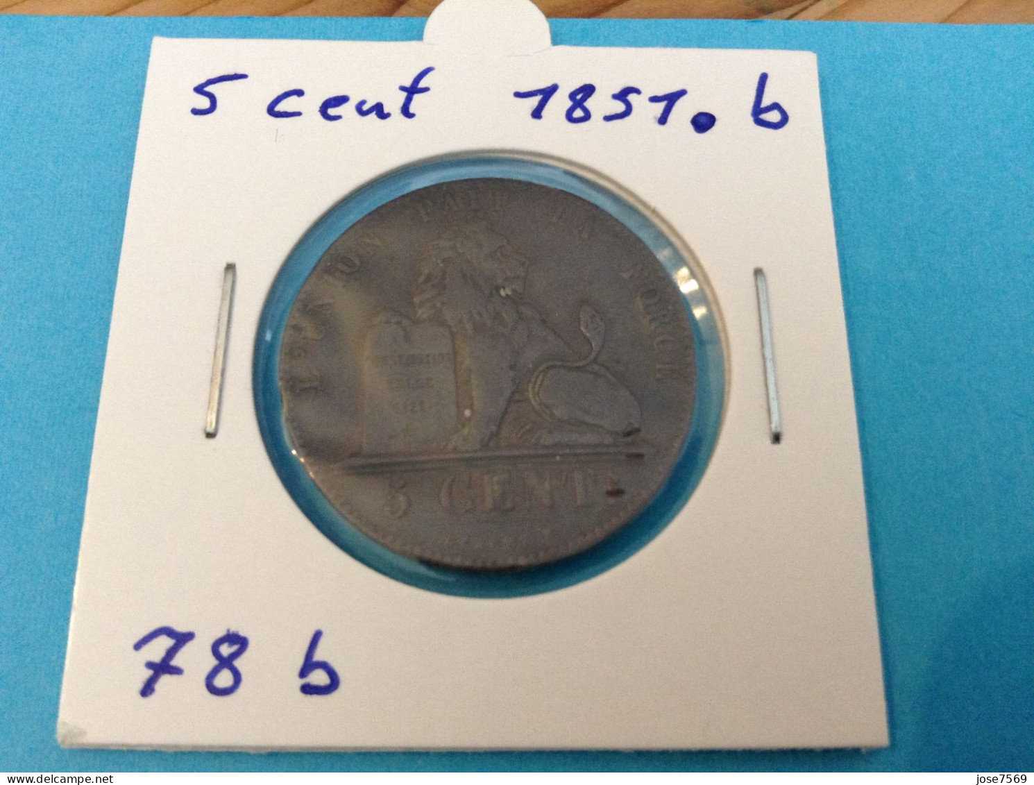 België Leopold I 5 Cent 1851 Grote 5. (Morin 78b) - 5 Cent