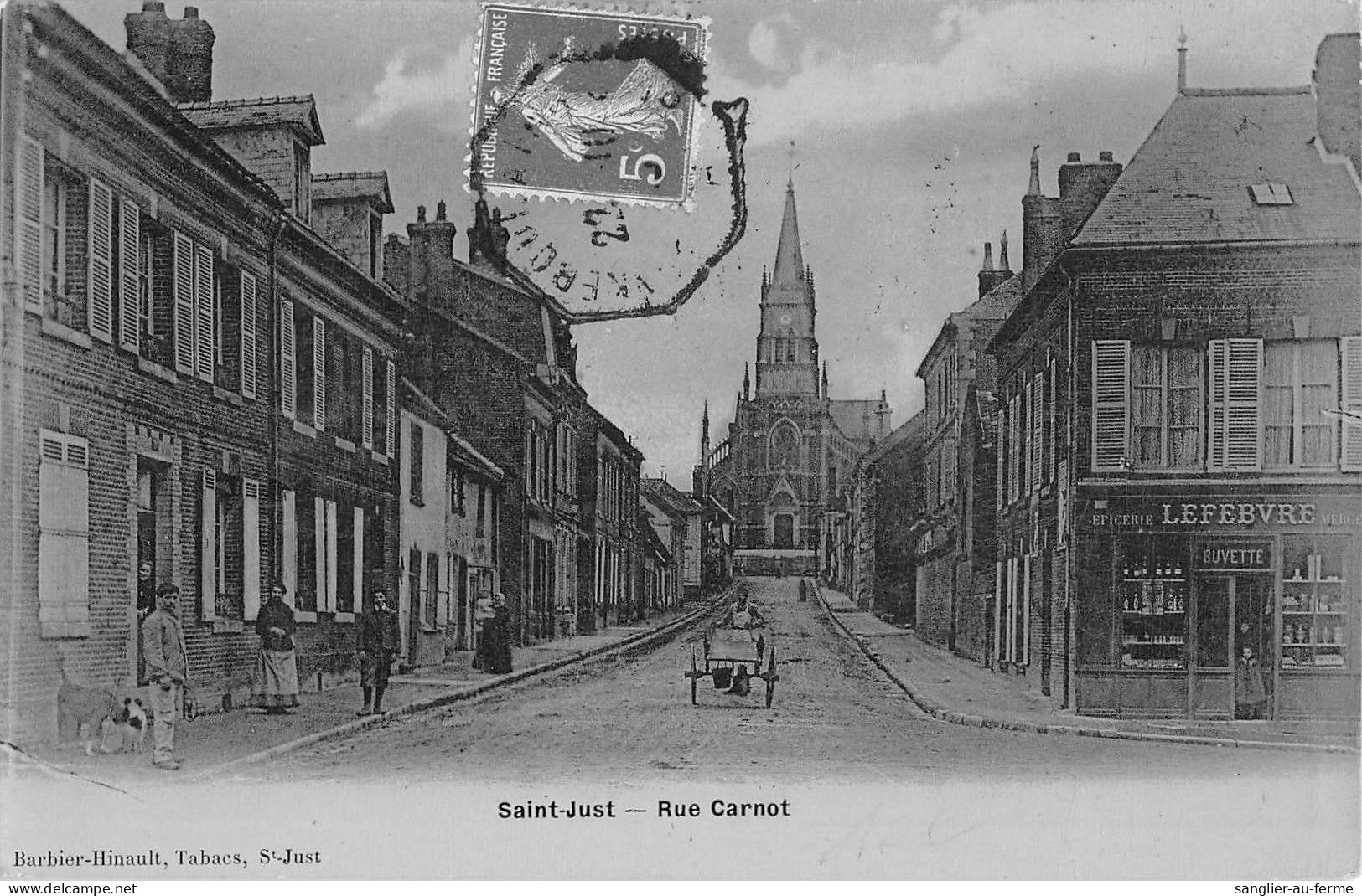 CPA 60 SAINT JUST / RUE CARNOT - Other & Unclassified