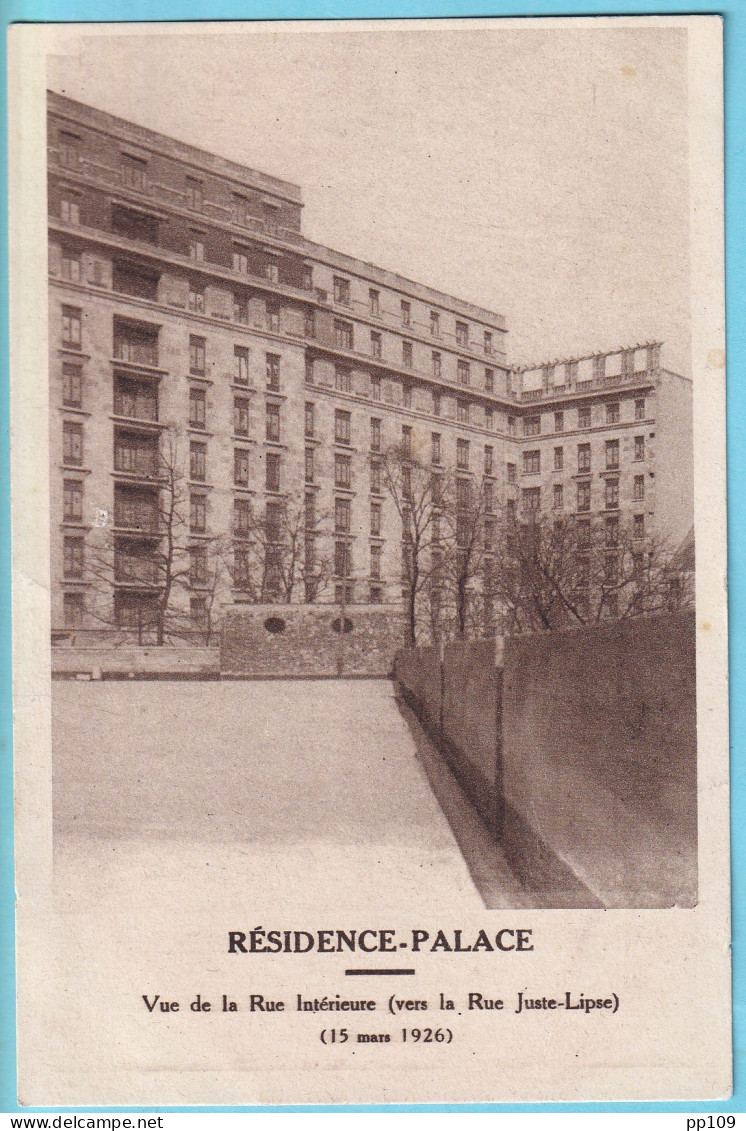 2 CP Résidence Palace Pub Visite Pdt La Foire Commerciale Rue Juste Lipse  15 Mars 1926 - Etterbeek