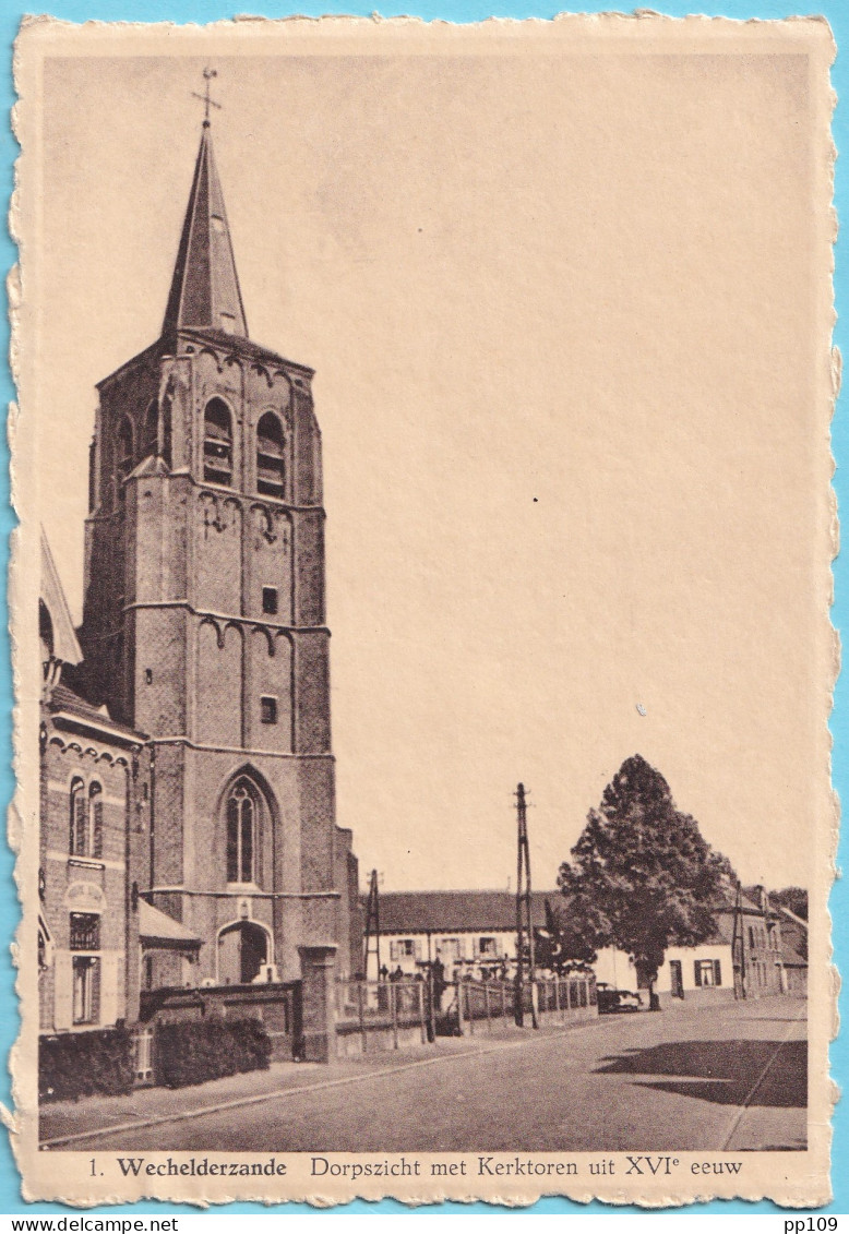 CP WECHELDERZANDE Dorpszicht Met Kerktoren Uit XVIe Eeuw  1953 - Lille