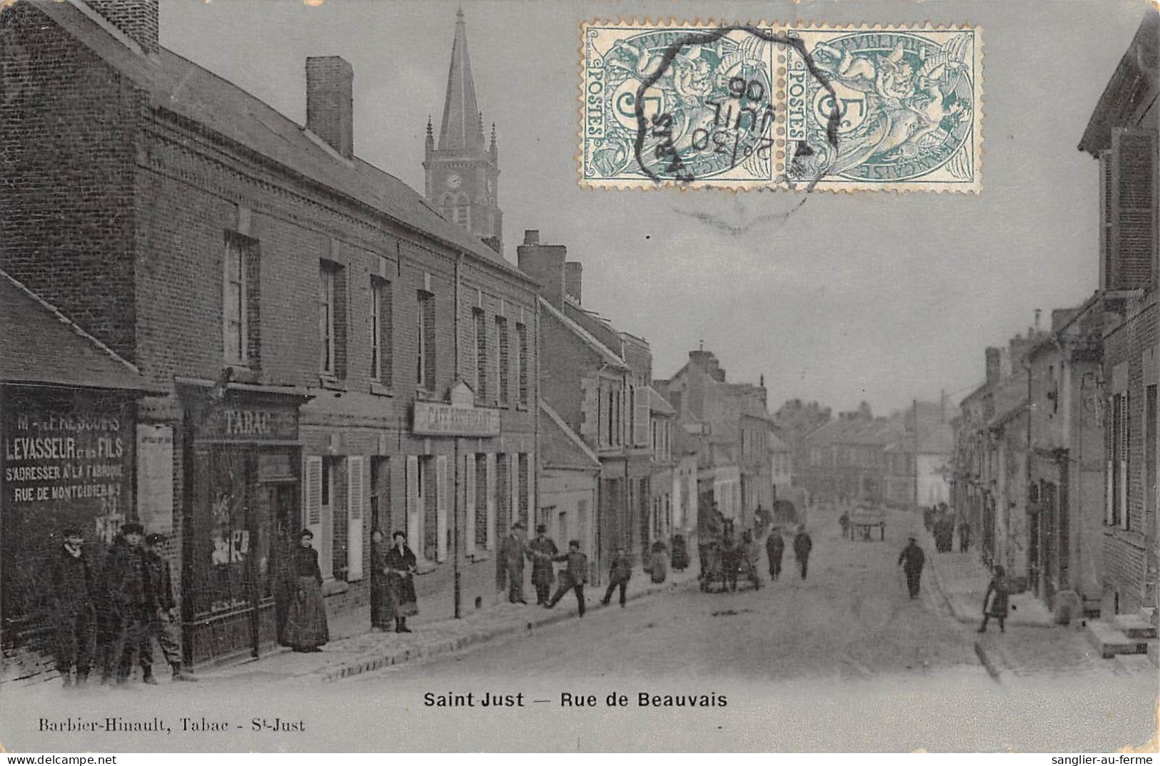 CPA 60 SAINT JUST / RUE DE BEAUVAIS - Sonstige & Ohne Zuordnung