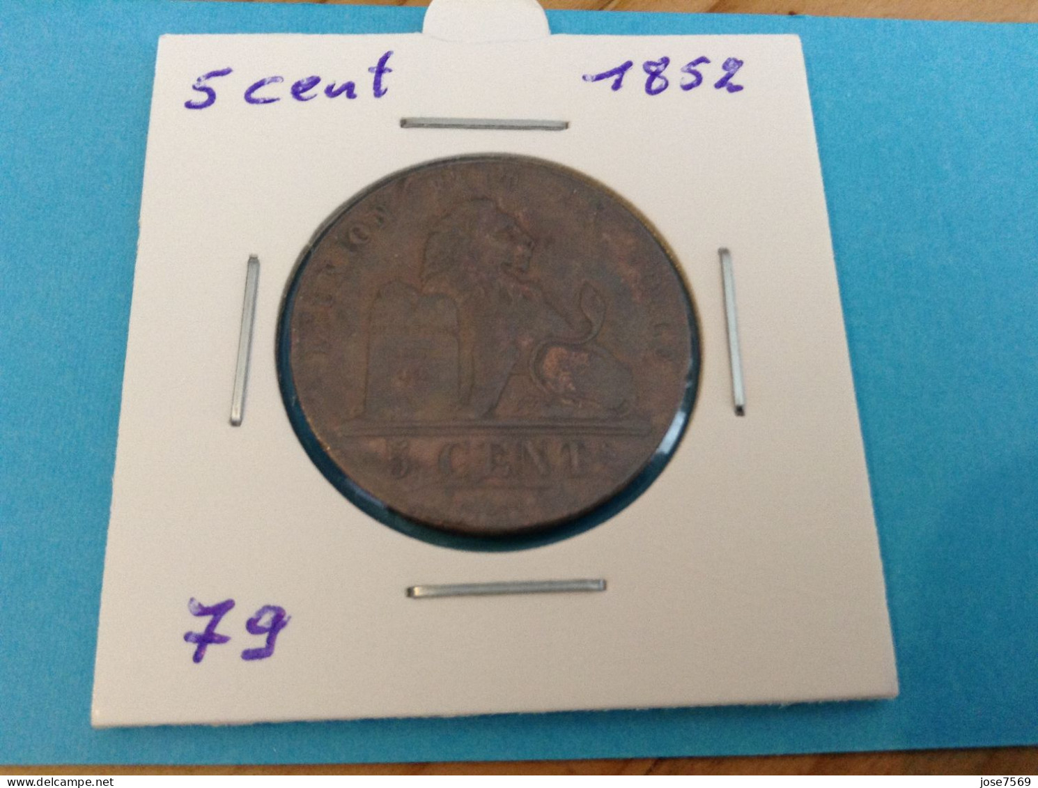 België Leopold I 5 Cent 1852. (Morin 79) - 5 Cents