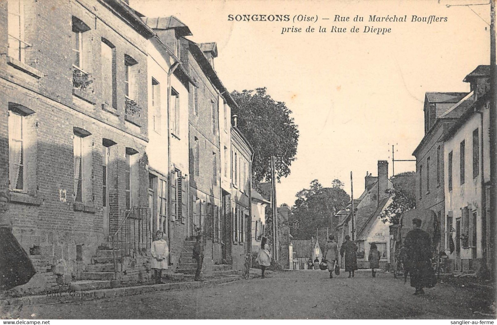 CPA 60 SONGEONS / RUE MARECHAL BOUFFLERS / PRISE DE LA RUE DE DIEPPE - Sonstige & Ohne Zuordnung